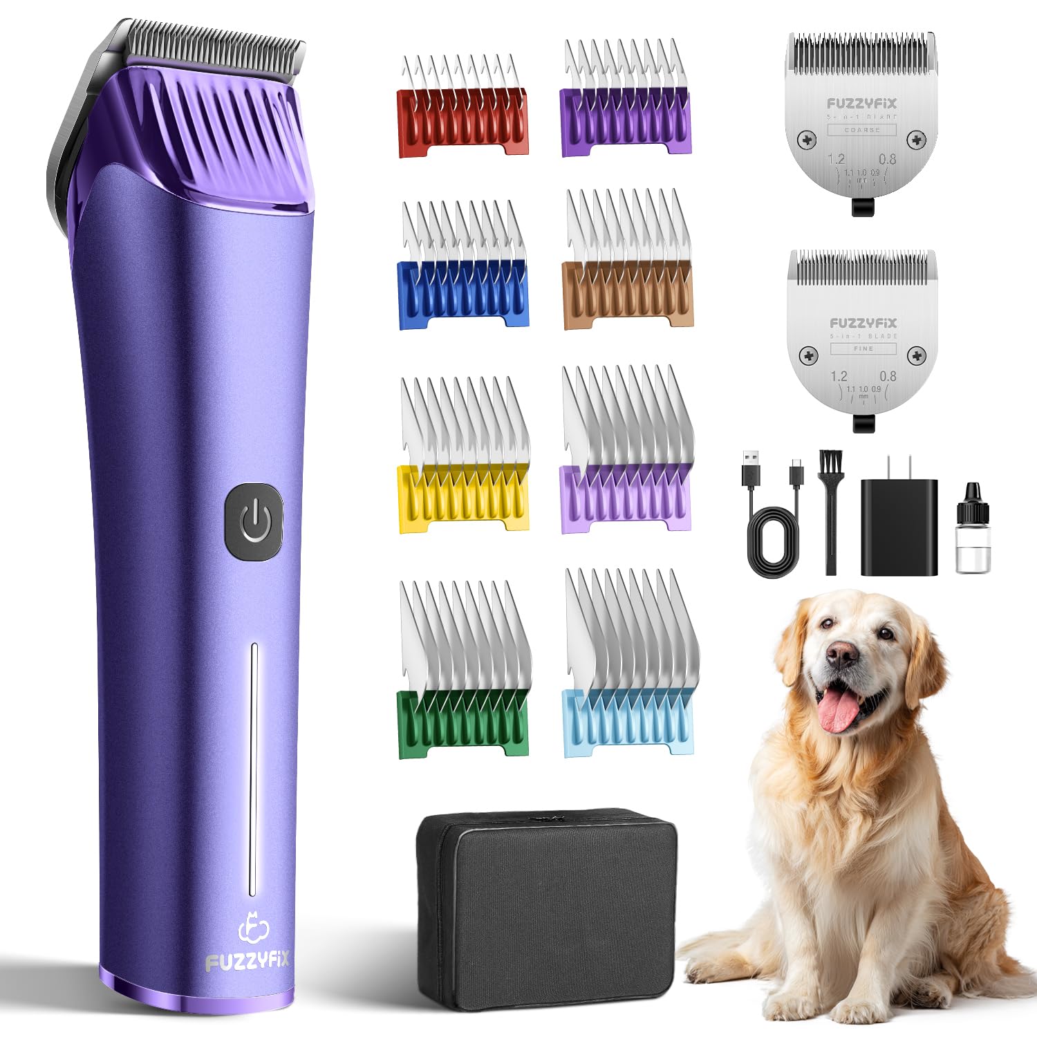FuzzyFix professional dog grooming clipper cordless for fast trims