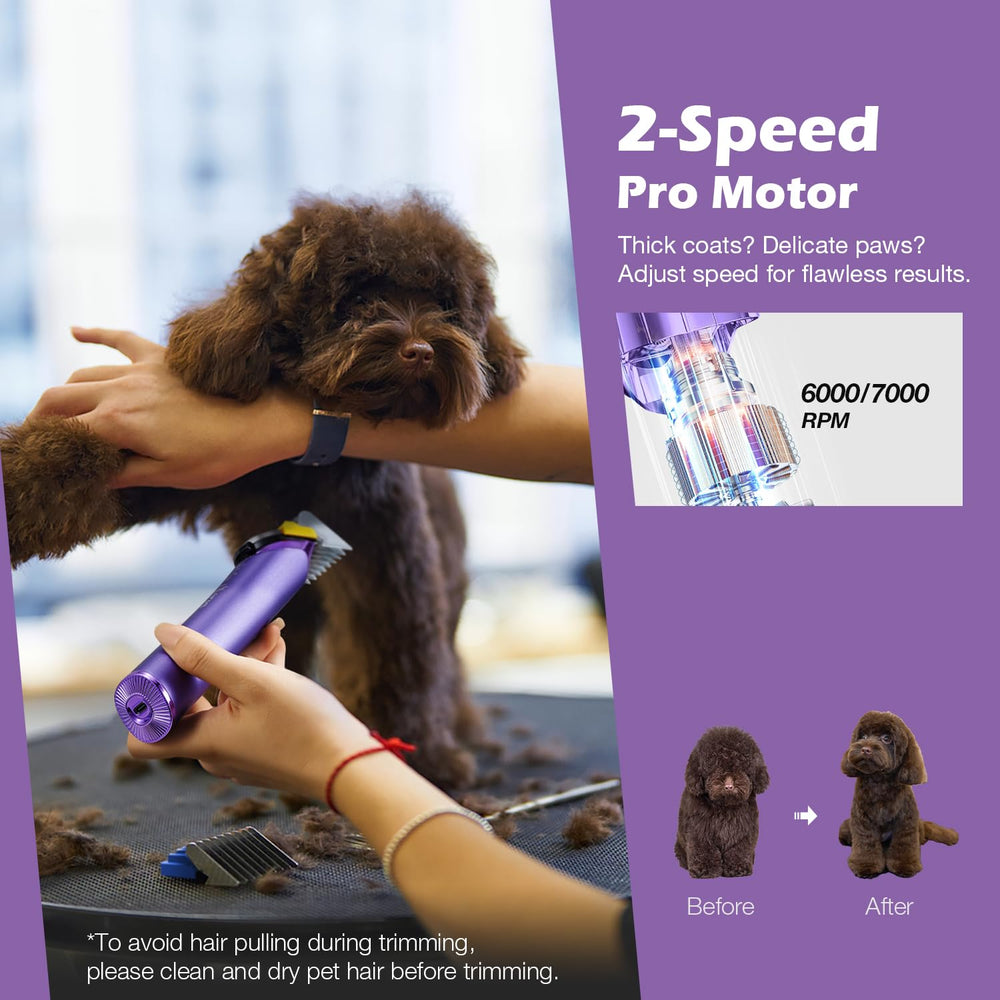 FuzzyFix quiet 45dB operation reduces pet stress