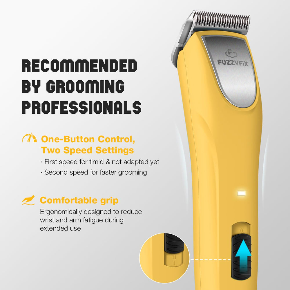 FuzzyFix durable stainless steel blades are removable for easy cleaning.