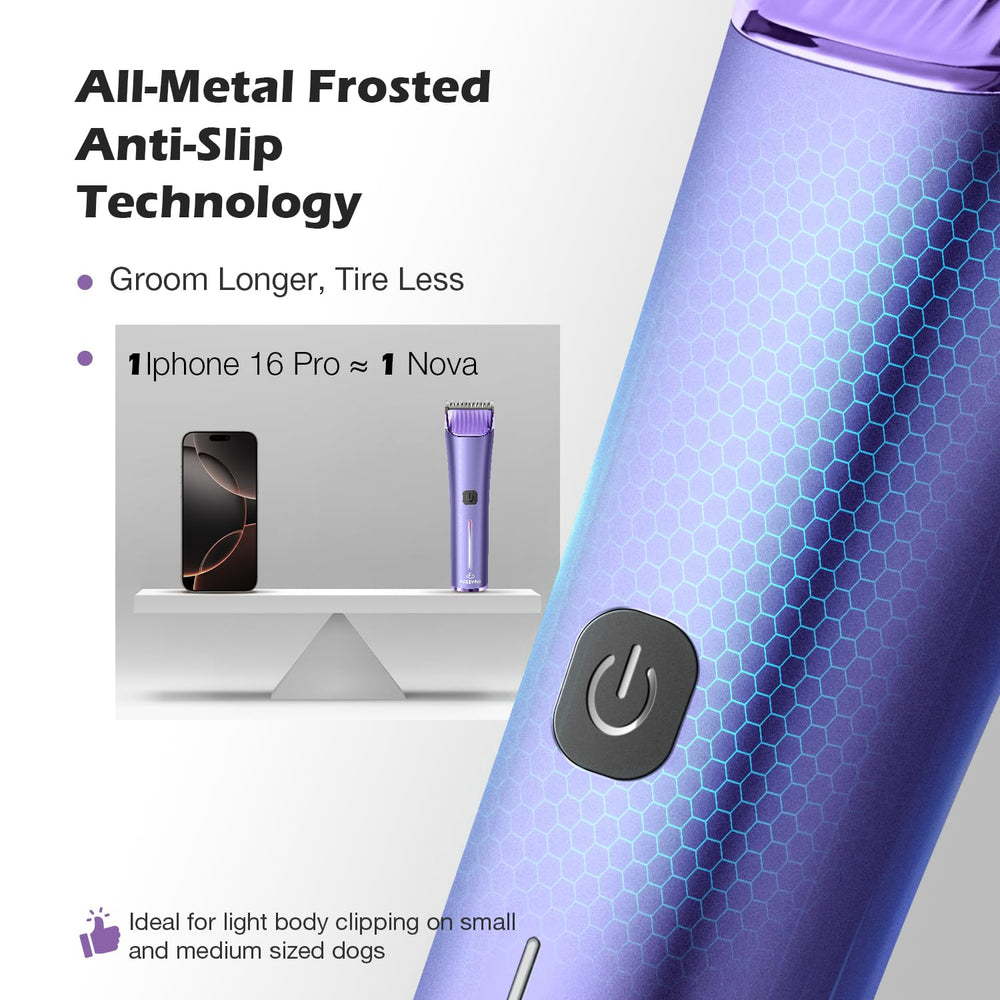 FuzzyFix two-speed motor adapts to pet size and trimming needs