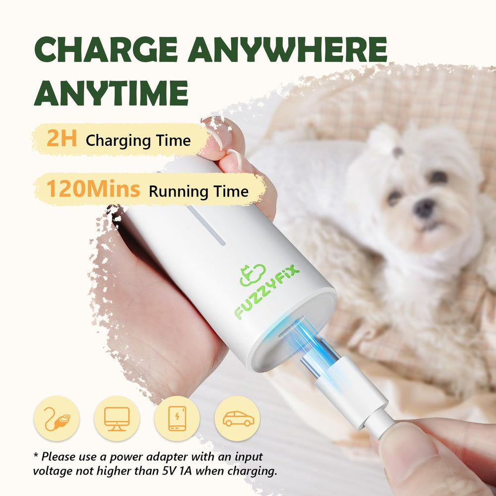 FuzzyFix two-speed clipper adapts trimming power for different coat areas