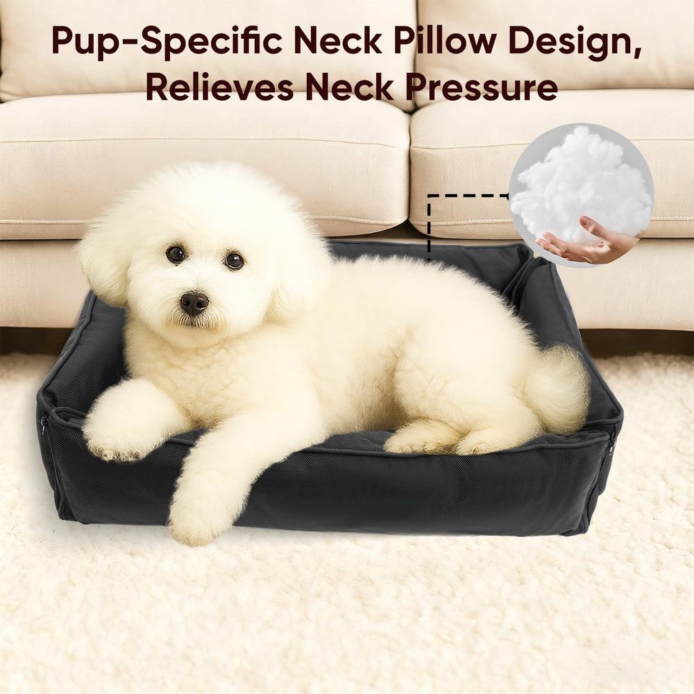 FuzzyTrek orthopedic PP cotton-dog-bed highlights spine support and comfort