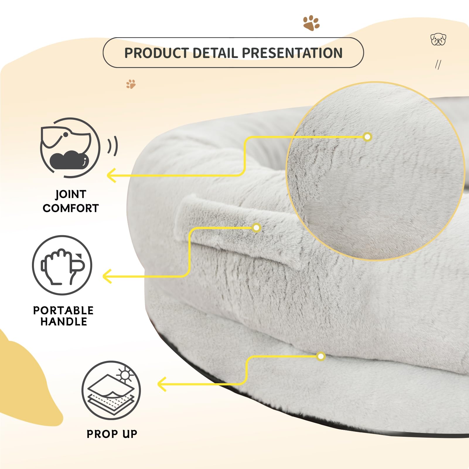 Fvkind non-slip bottom keeps the bed stable on smooth floors.