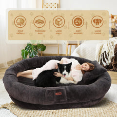 Fvkind Human Dog Bed removable cover enables easy machine washing and quick refresh.
