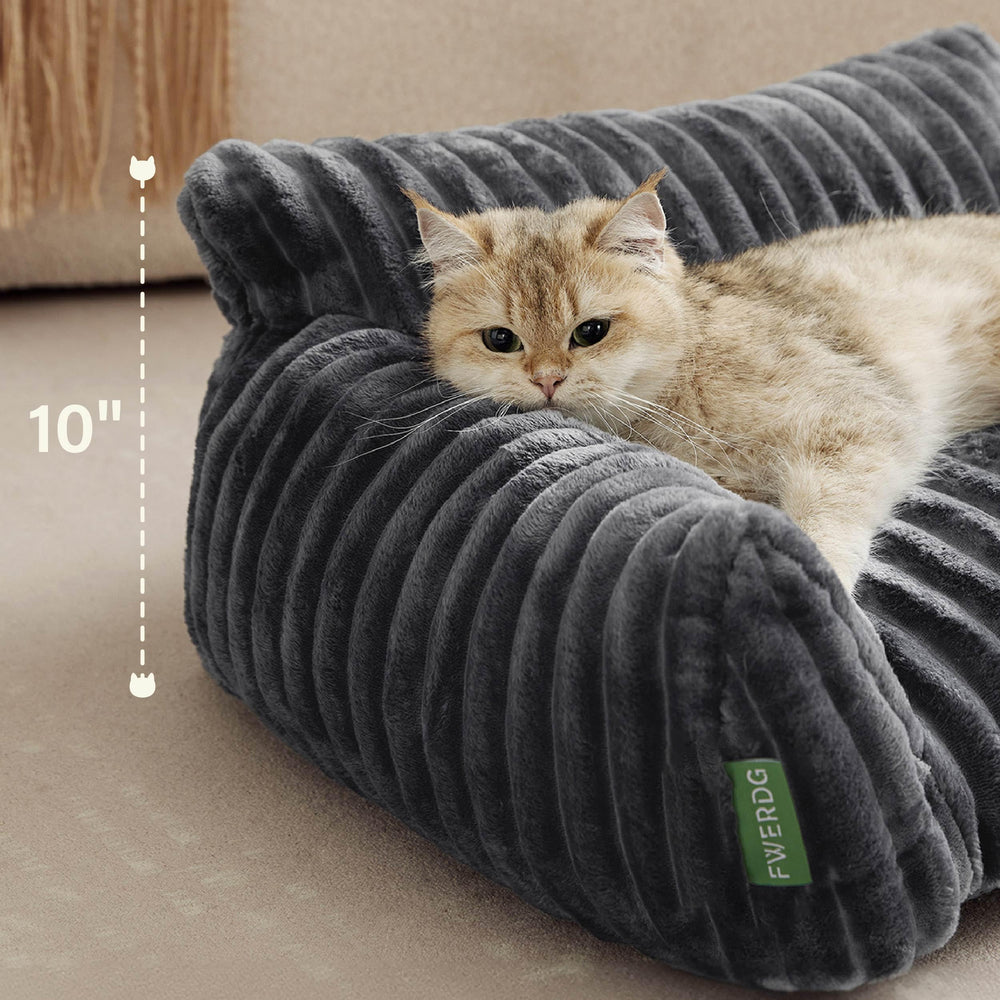 FWERDG 24-inch pet couch bed fits cats and small dogs.