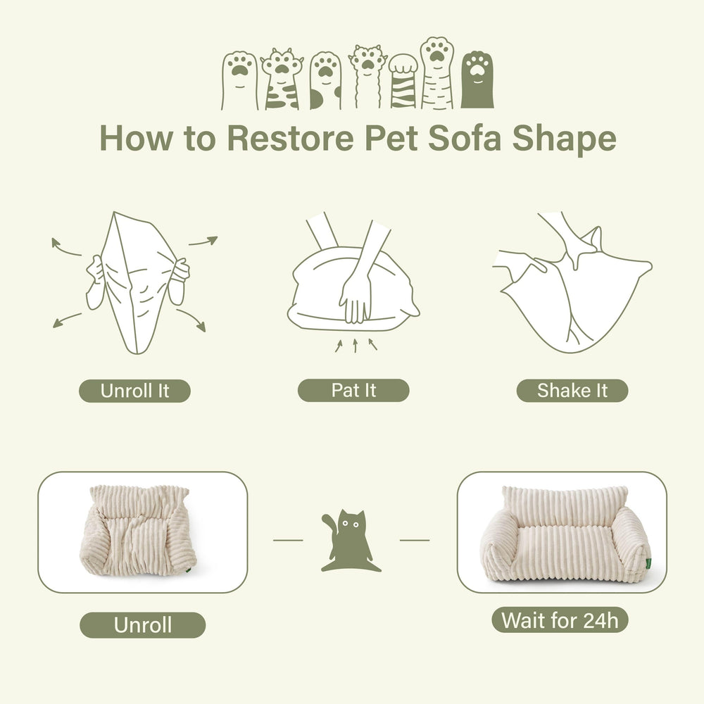 FWERDG Cute Couch Bed cream color blends with home decor