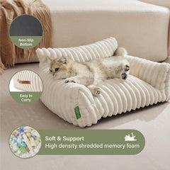 FWERDG Cute Couch Bed fluffy material close-up emphasizing softness