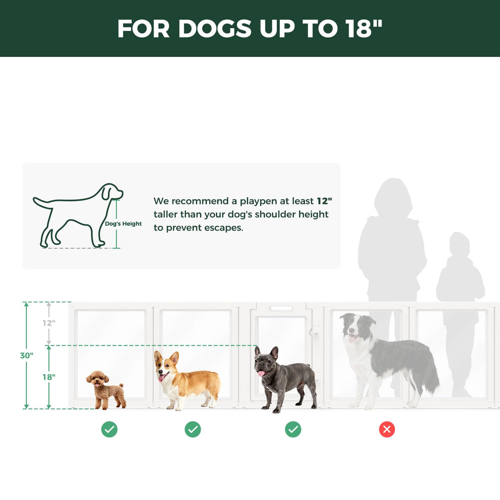 FXW AuraSpace compact 30-inch playpen fits small and medium dogs.