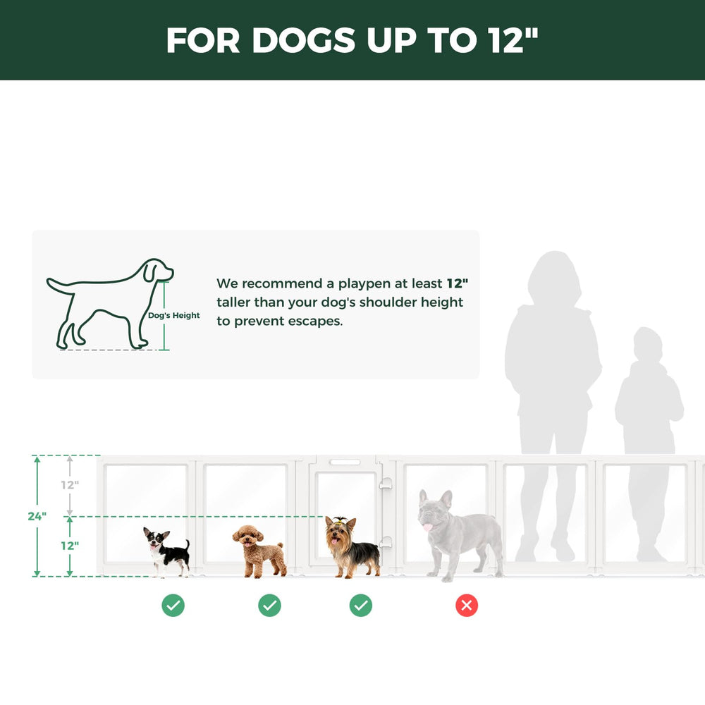 FXW AuraSpace puppy playzone in white, ideal for safe, contained indoor activities.