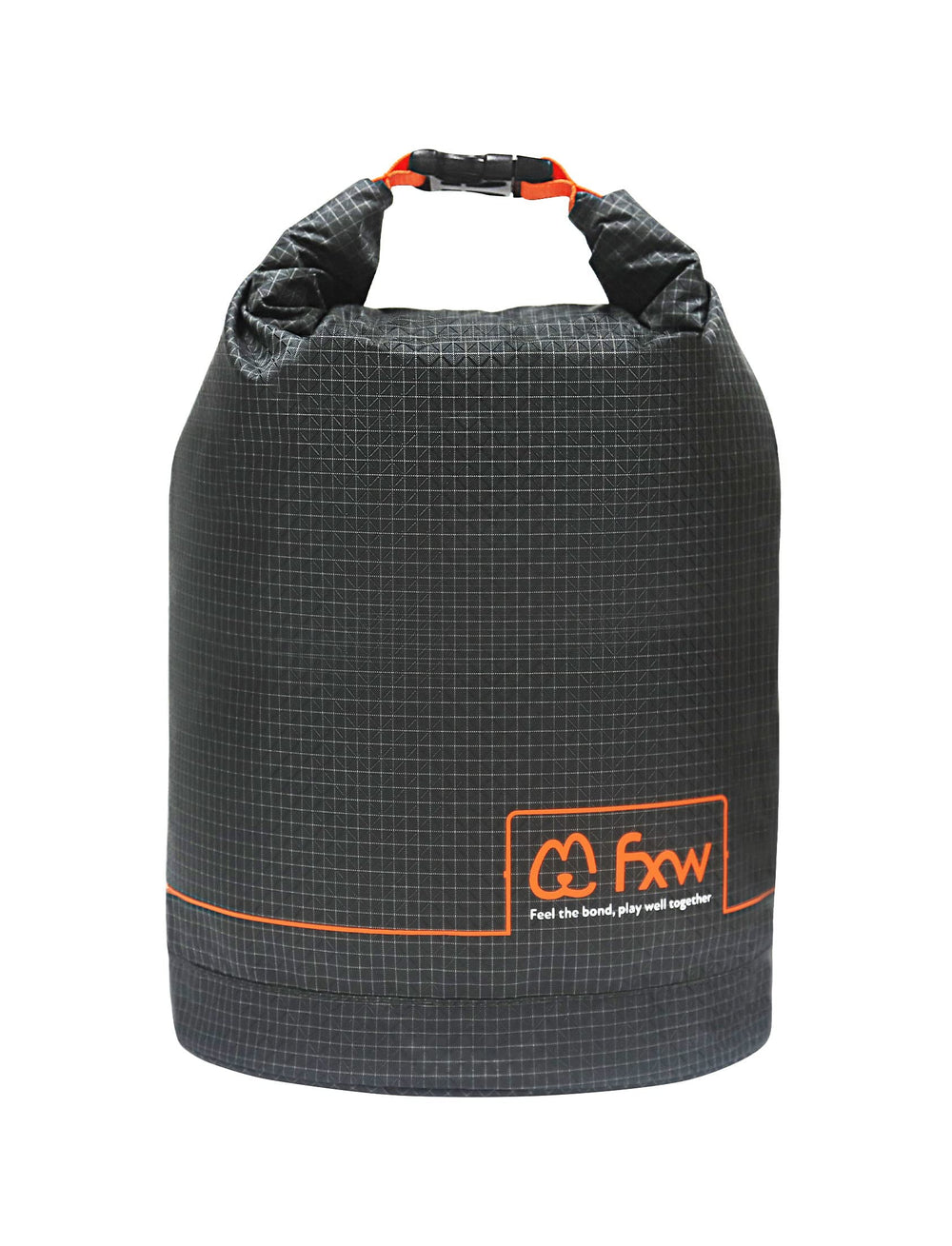 FXW dog food travel bag fold-top collapsible design for easy packing on trips.