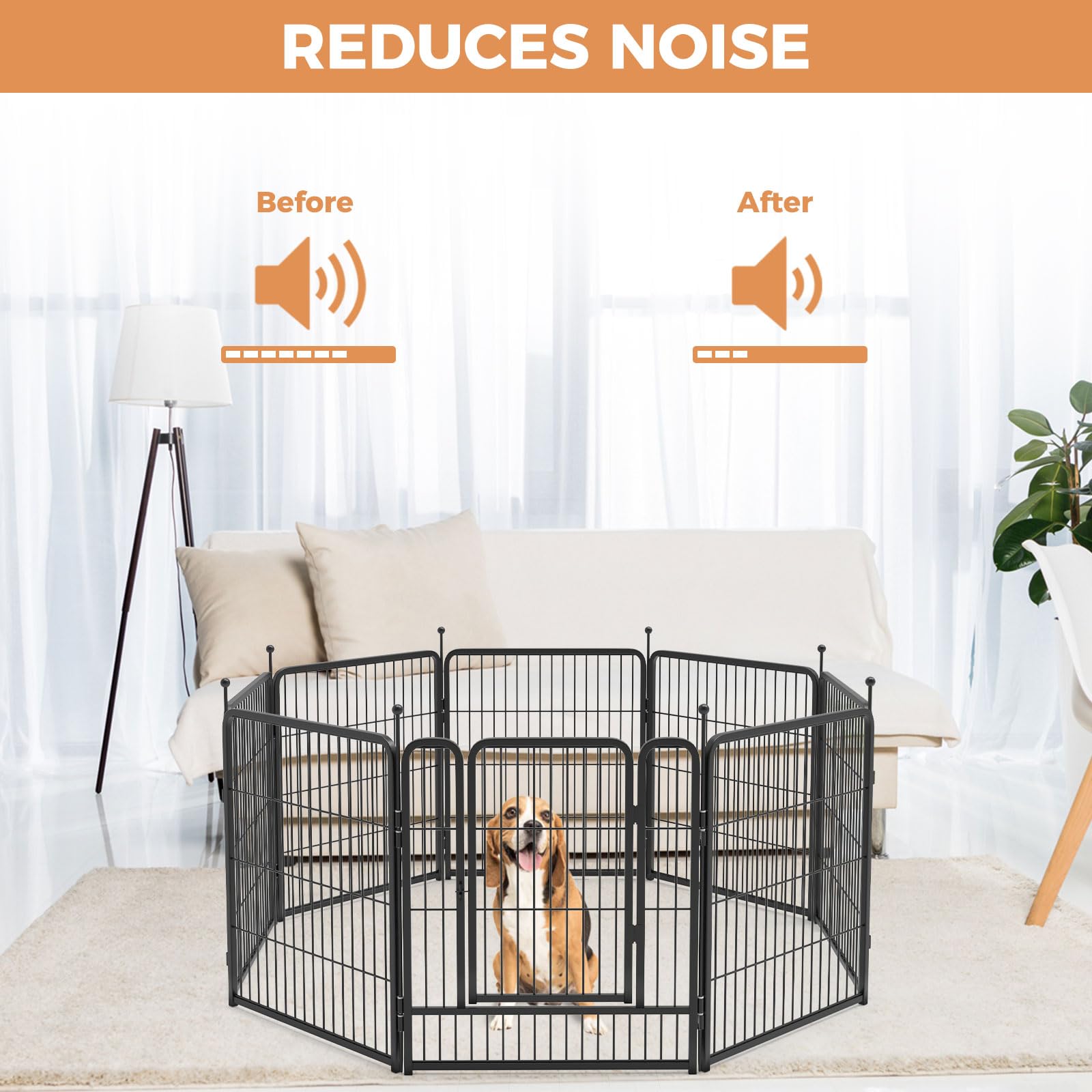 FXW muffler tubes in use inside a Rollick playpen reduce noise and rattling.
