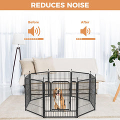 FXW muffler tubes in use inside a Rollick playpen reduce noise and rattling.