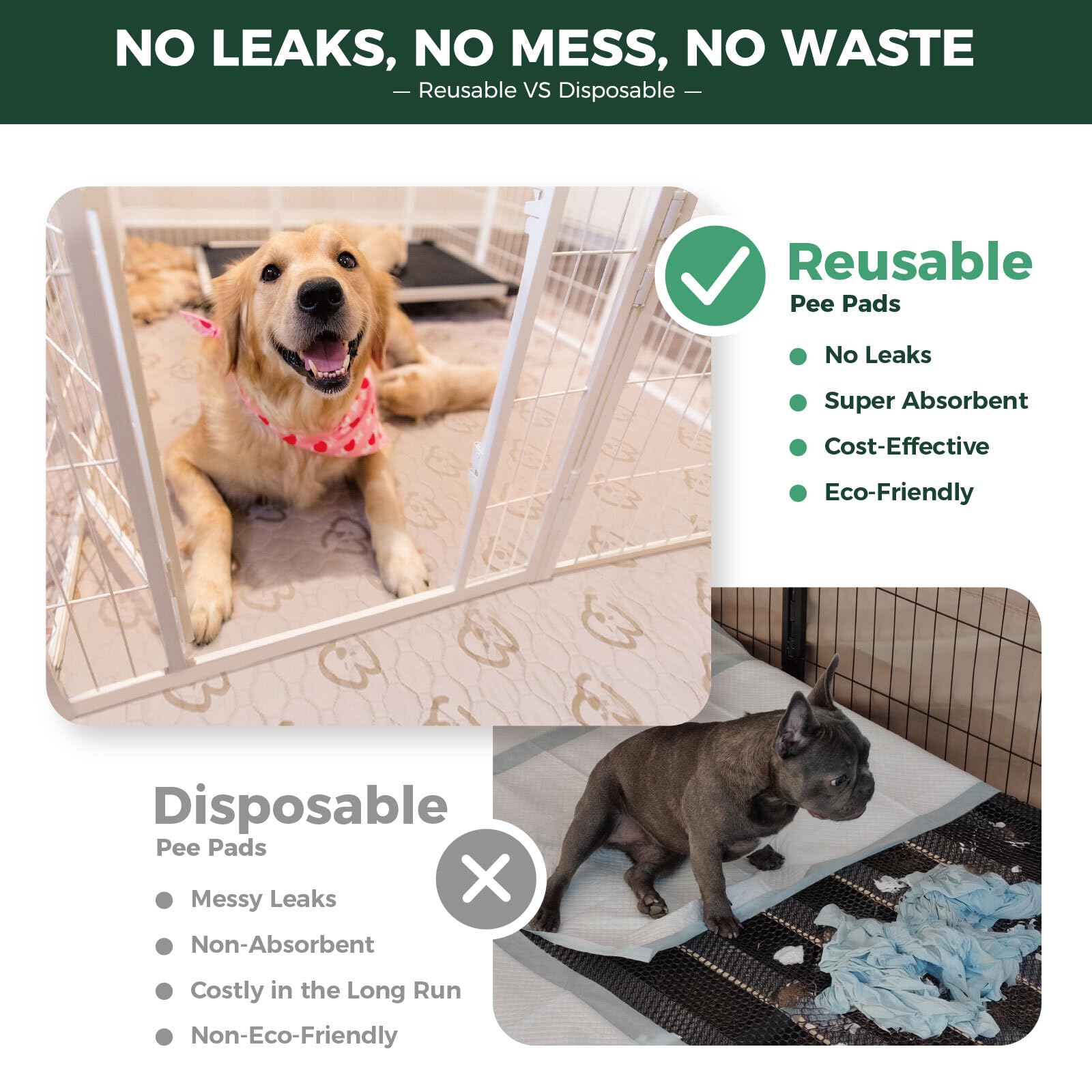 FXW eco reusable feature highlights long-lasting, machine-washable pads for ongoing savings.