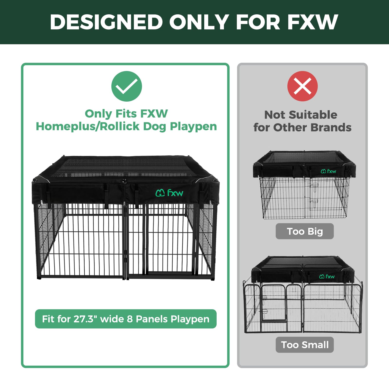 FXW Exclusive Mesh Top Cover front closeup highlights reinforced seams