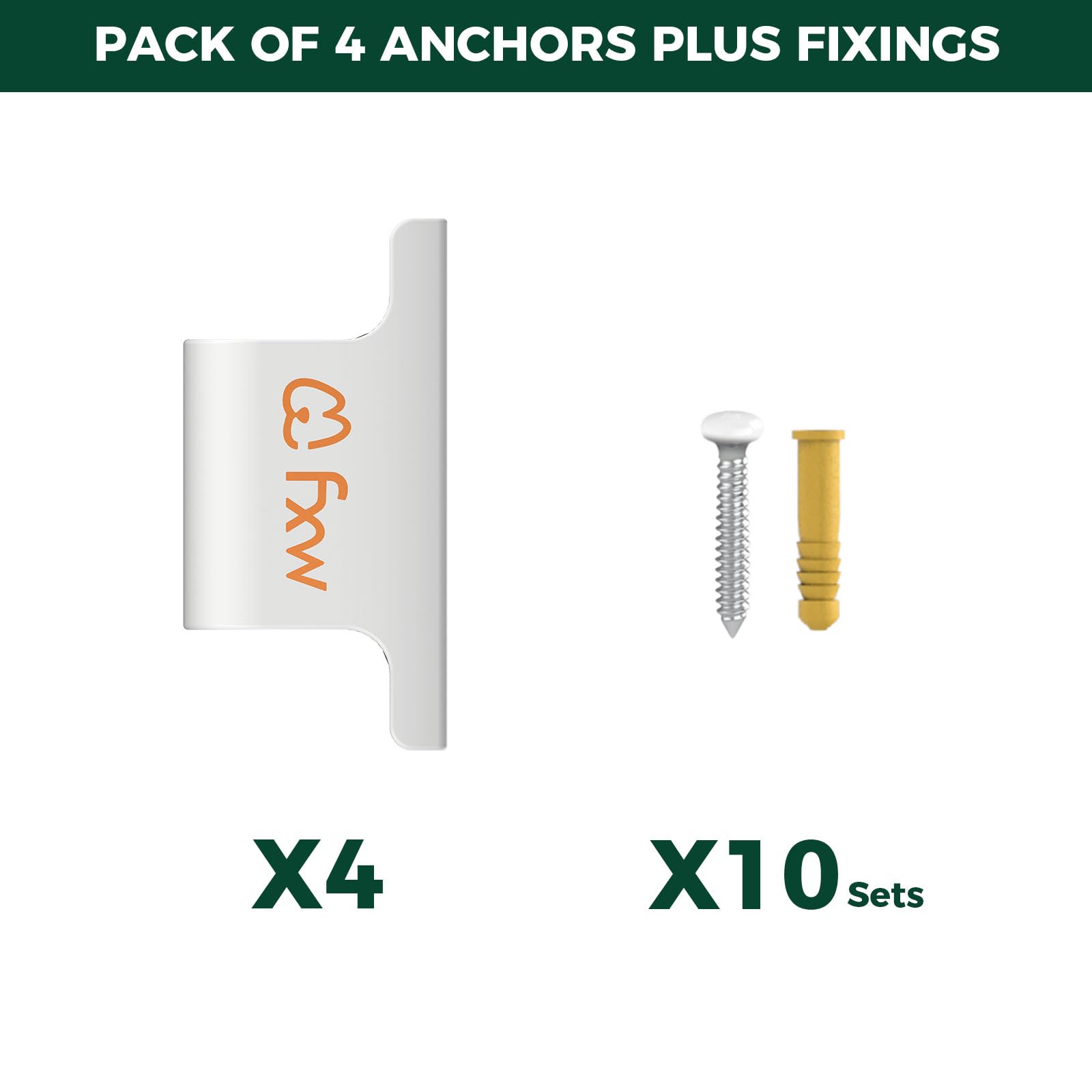 FXW Fence-to-Wall Anchor suitable for indoor and outdoor use with FXW panels.