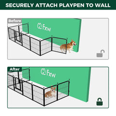 FXW Fence-to-Wall Anchor aligned with FXW wall and fence for seamless fit.
