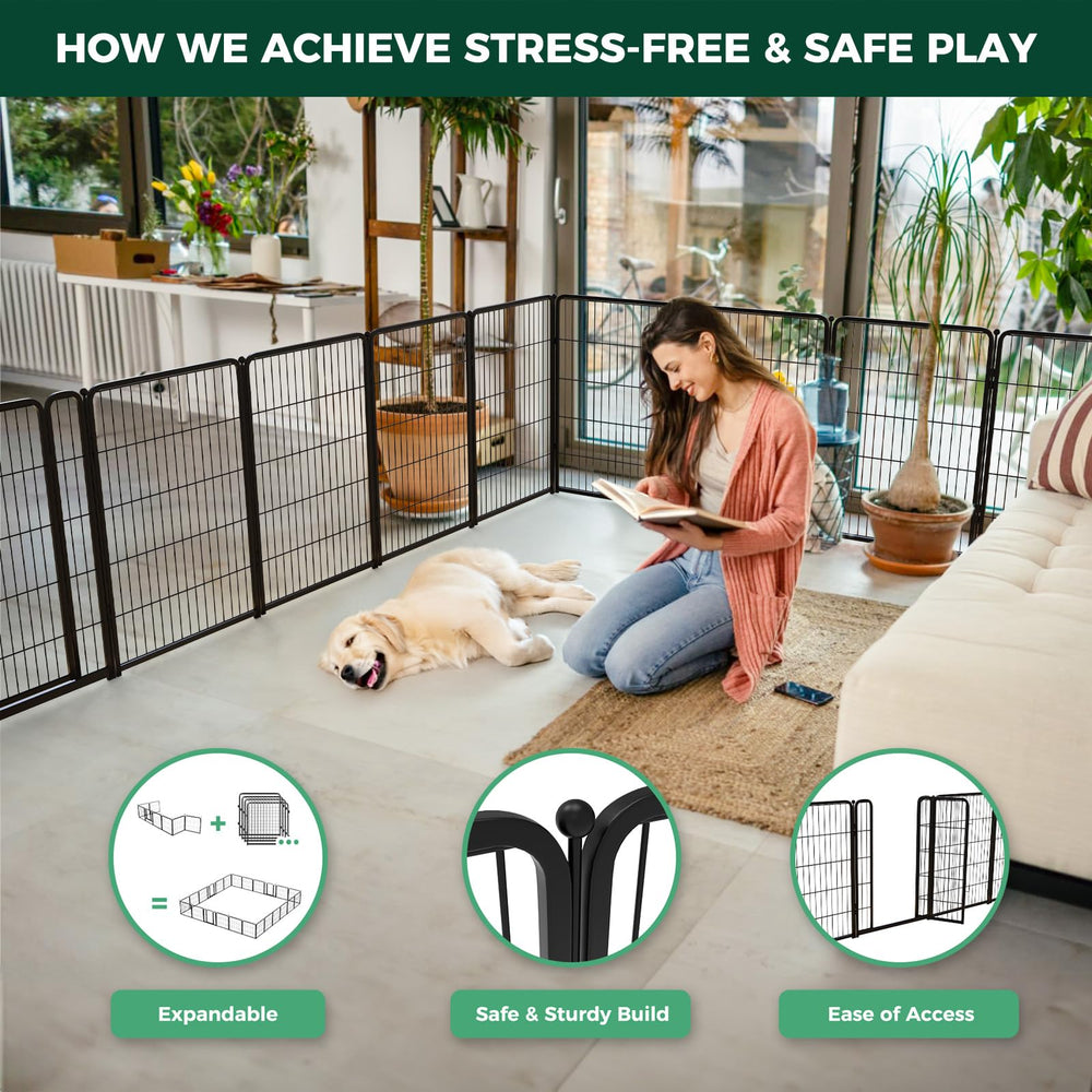 FXW HomePlus Unleashed eight-panel layout shows expandable space as your dog grows.