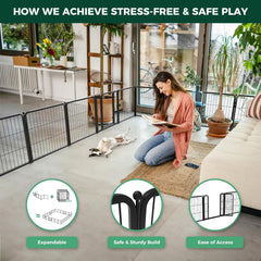 FXW Homeplus Unleashed threshold-free gate enables easy entry and cleaning.