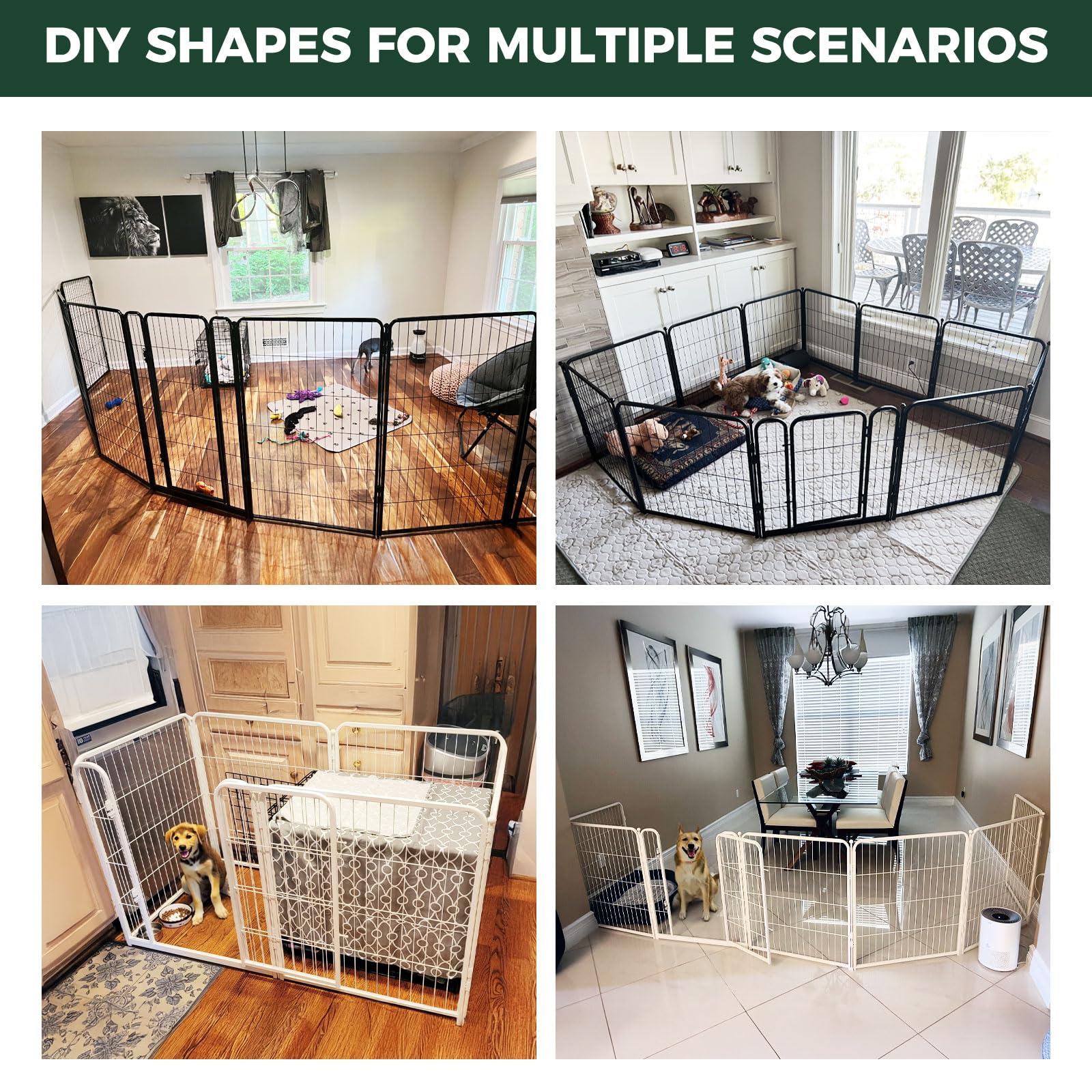 FXW Homeplus Unleashed six-panels assembly shows expandable design for growing dogs