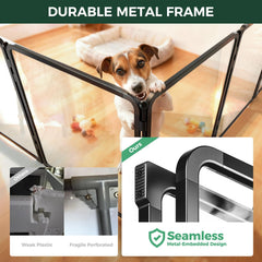 FXW Pawadise wire mesh panel closeup highlights sturdy, chew-safe construction.