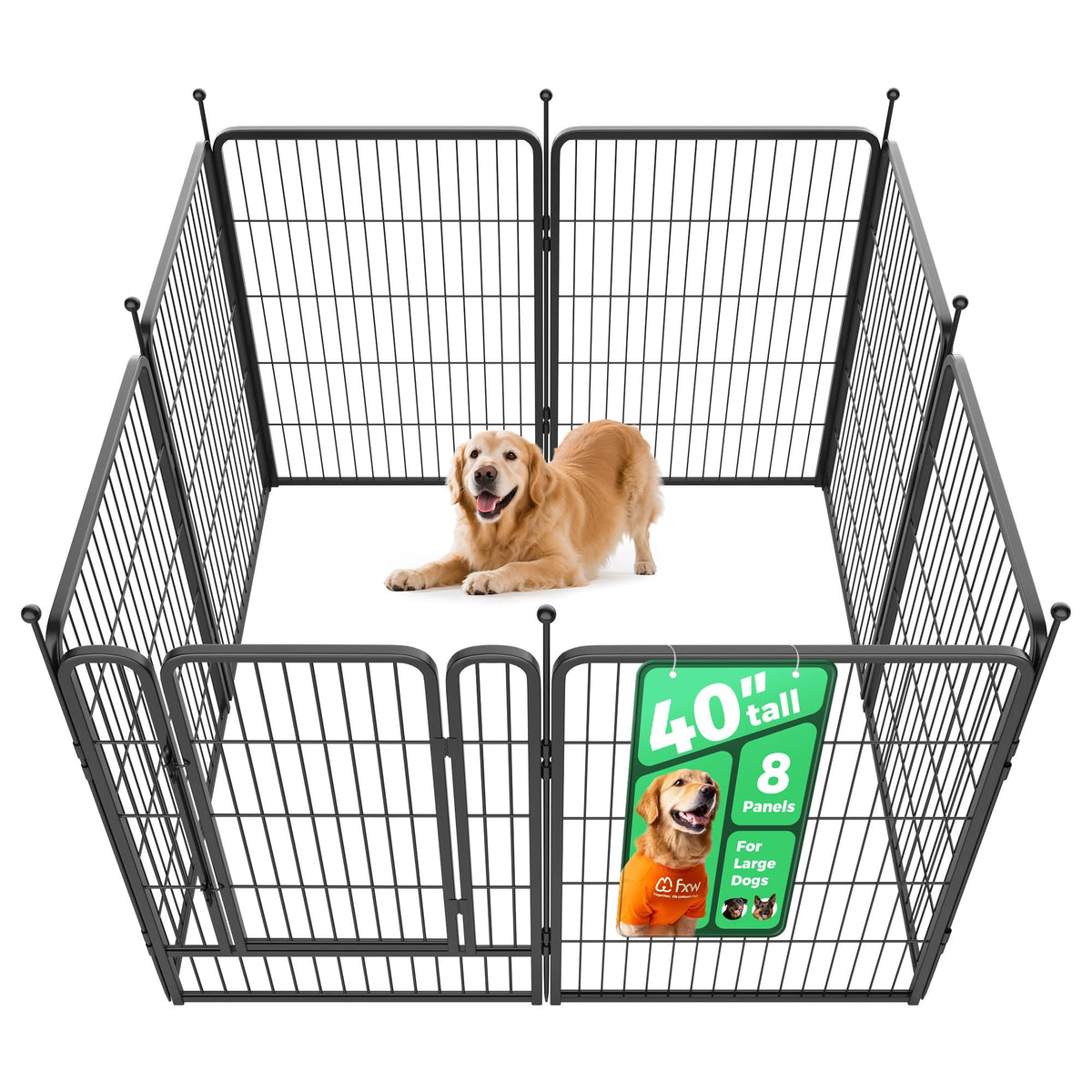 FXW Rollick dog playpen assembly step shows quick setup for busy owners