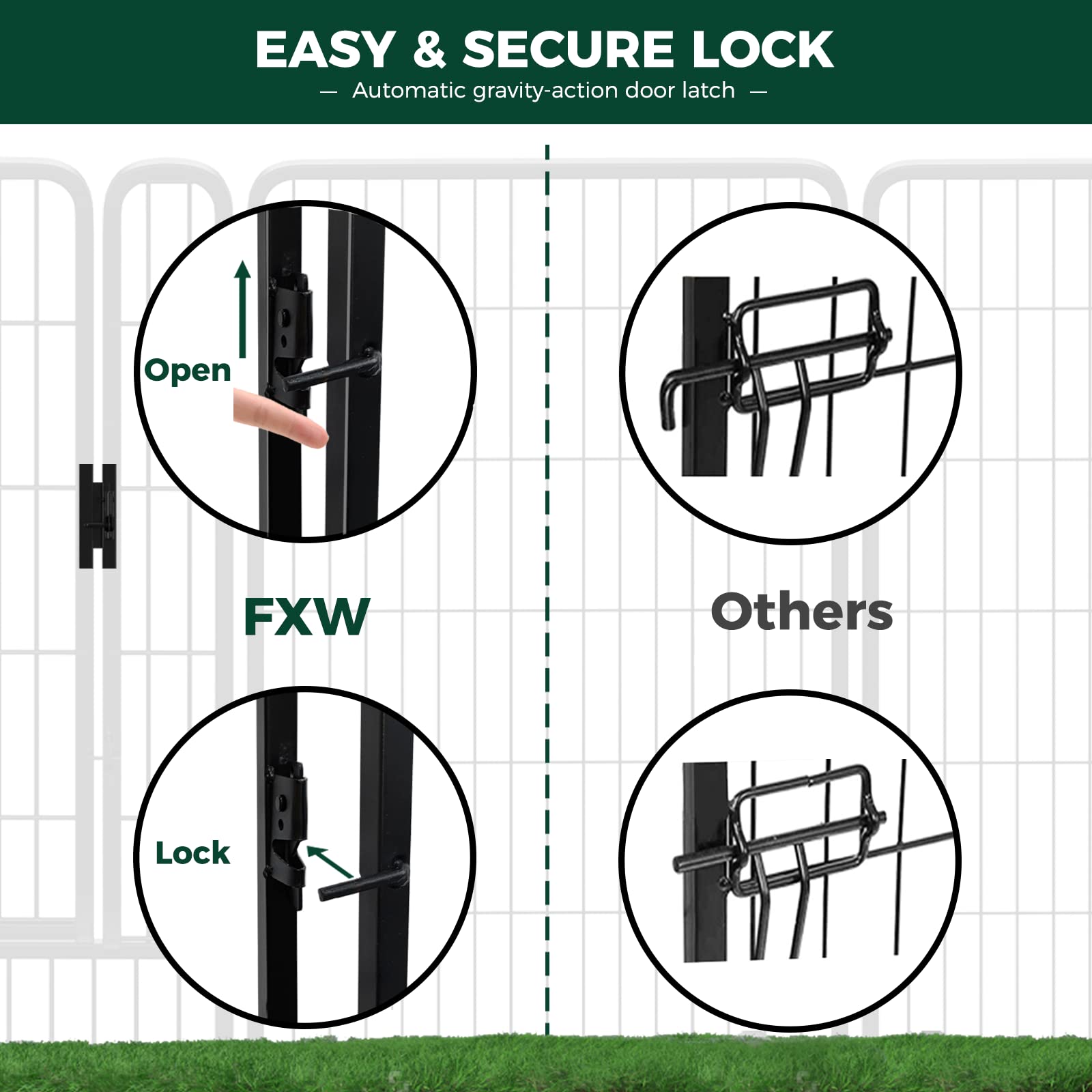 FXW Rollick gravity door lock provides easy secure access