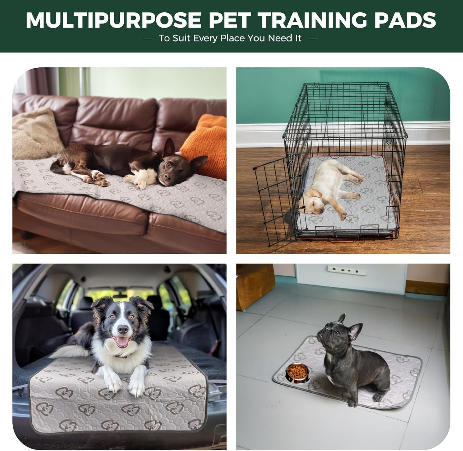FXW soft polyester dog mat provides comfortable surface for daily use.