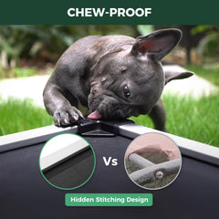 FXW TitanNest chew-proof edges protect the bed during chewer play.