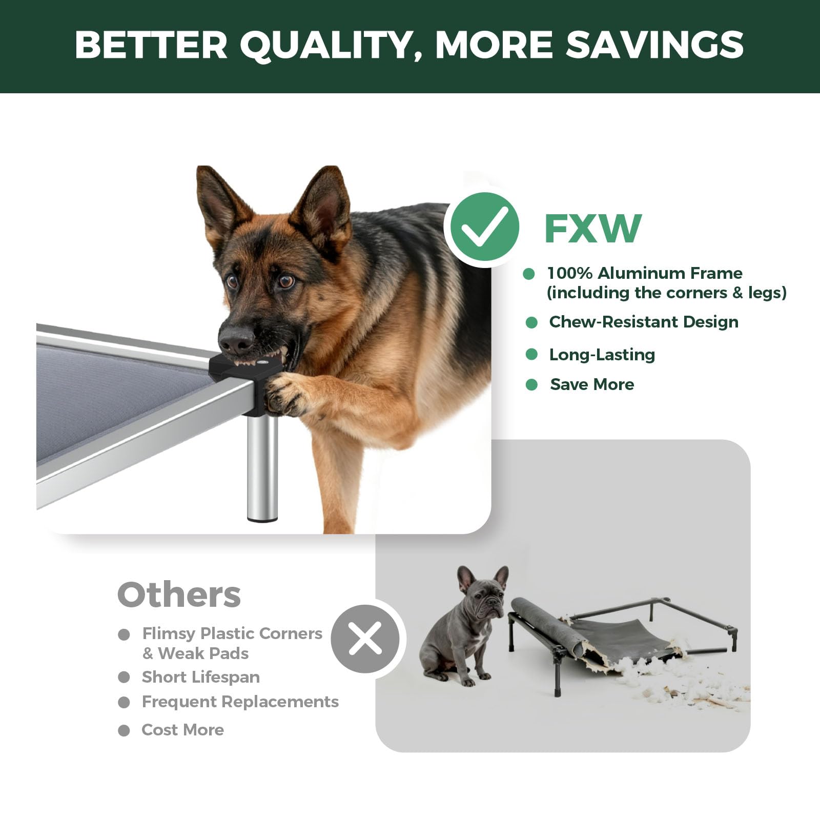 FXW TitanNest side view highlights stable non-slip feet and raised height.