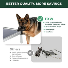 FXW TitanNest side view highlights stable non-slip feet and raised height.