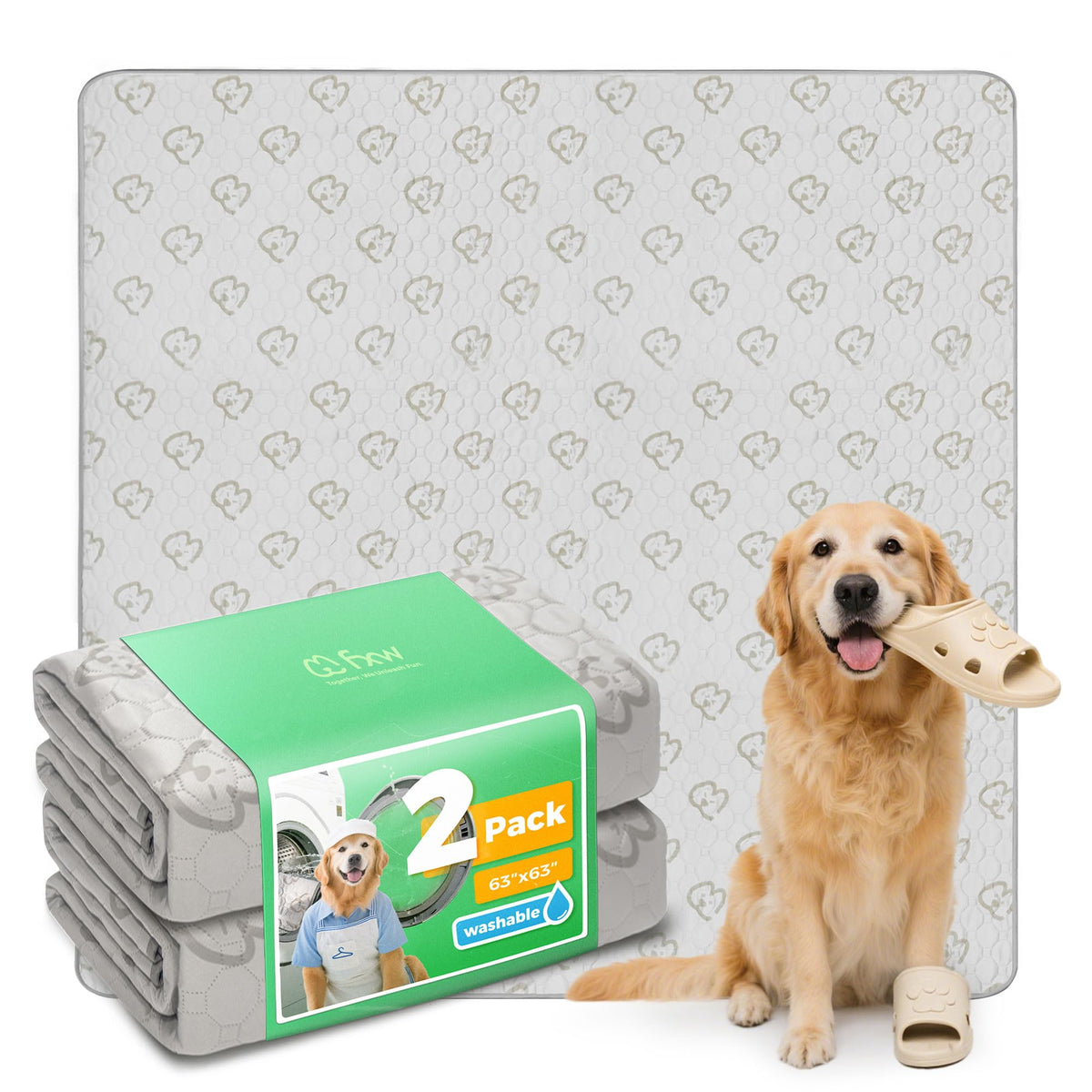 FXW washable dog pee pad with a thick absorbent layer keeps playpen areas dry