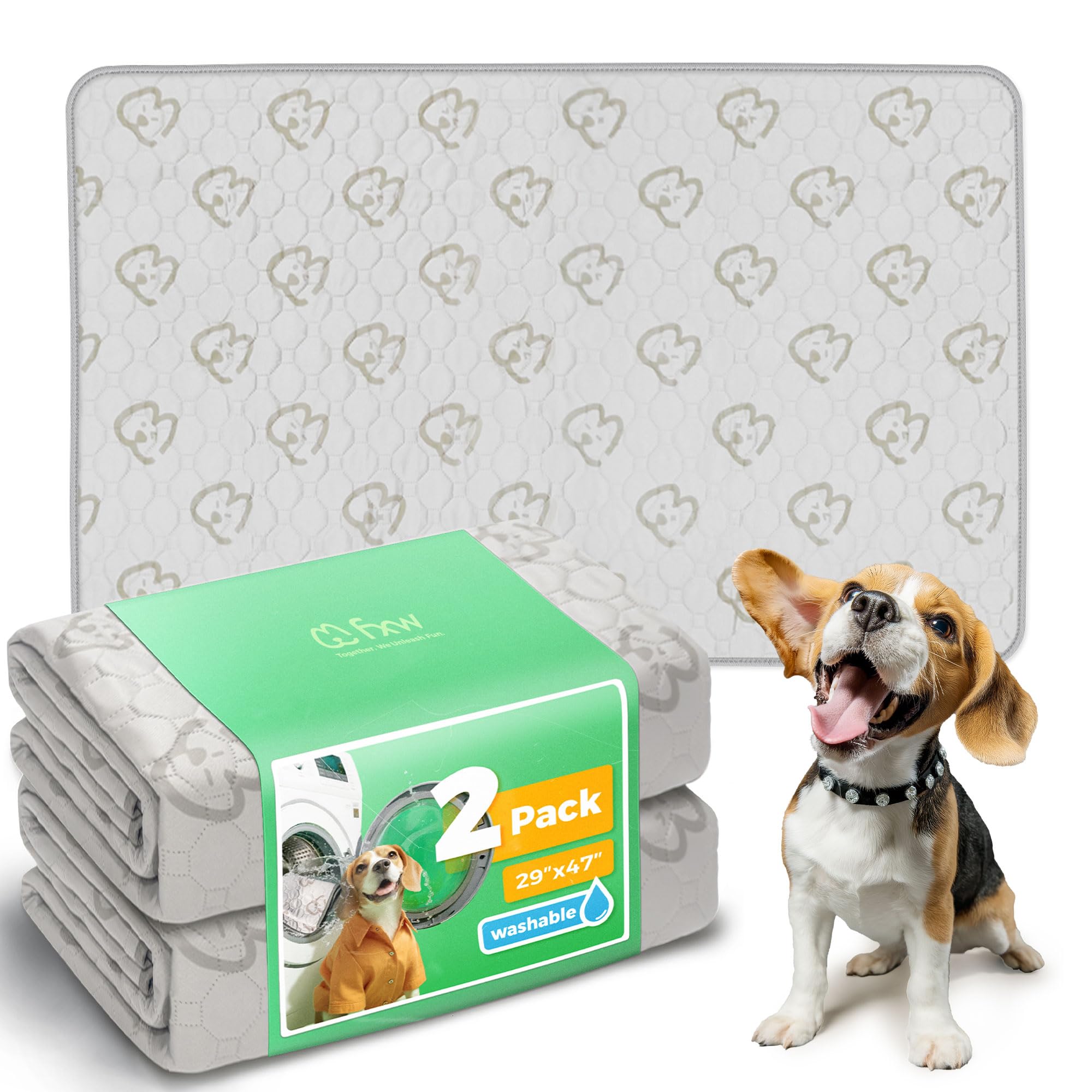 FXW Washable Pee Pad with absorbent layer soaks up spills in busy playpens.
