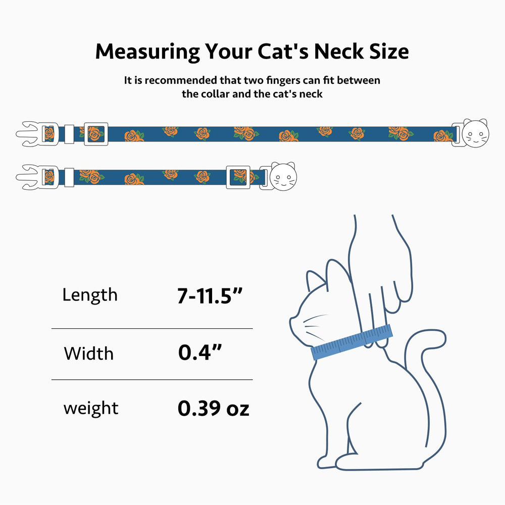 FYEQYAOU cat collar safety buckle detachable for quick release during play