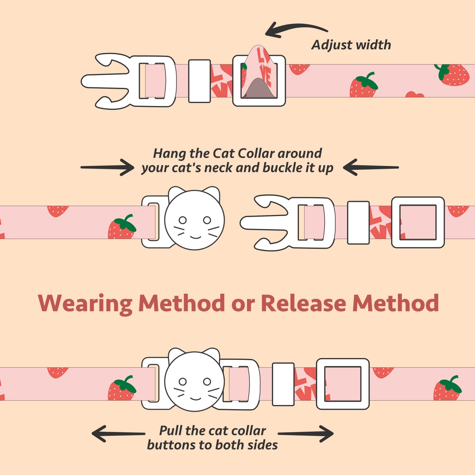 FYEQYAOU soft cotton collar minimizes skin irritation for kittens.