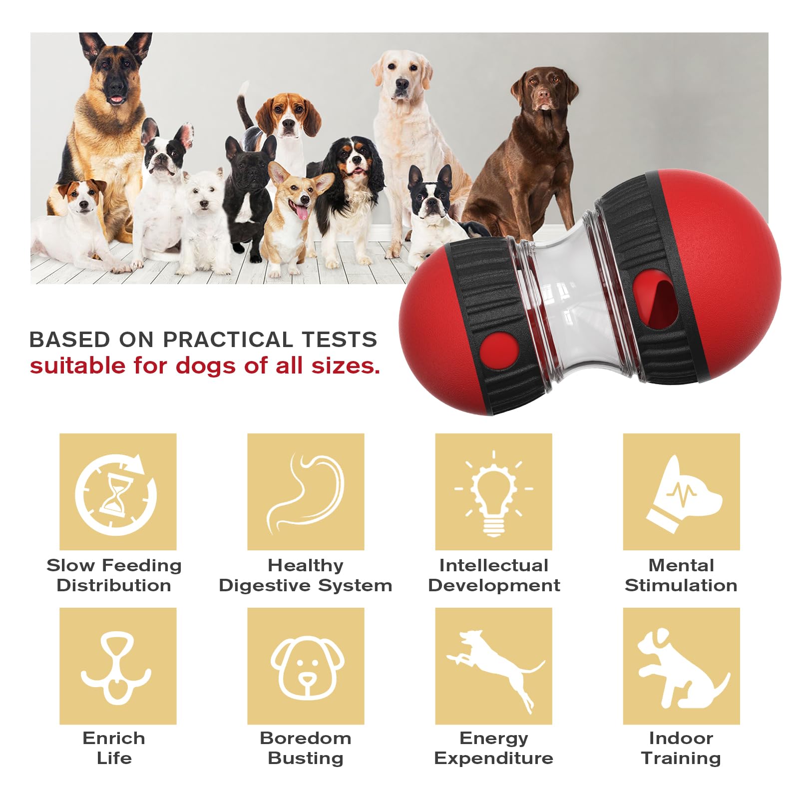 fyfracing interactive treat-dispensing toy washable-materials highlights easy cleaning after play sessions.