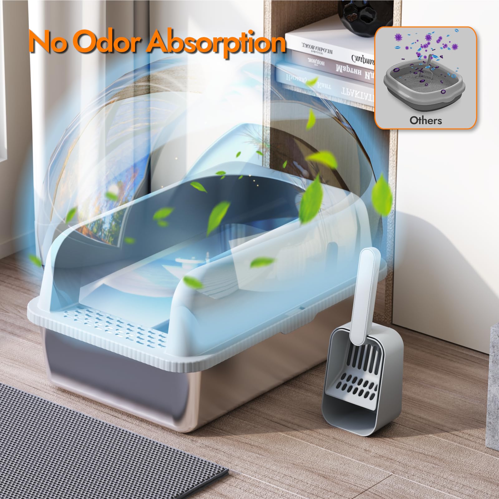 FYLICA-included-litter-scoop showcases ready-to-use care accessories for efficient cleaning.