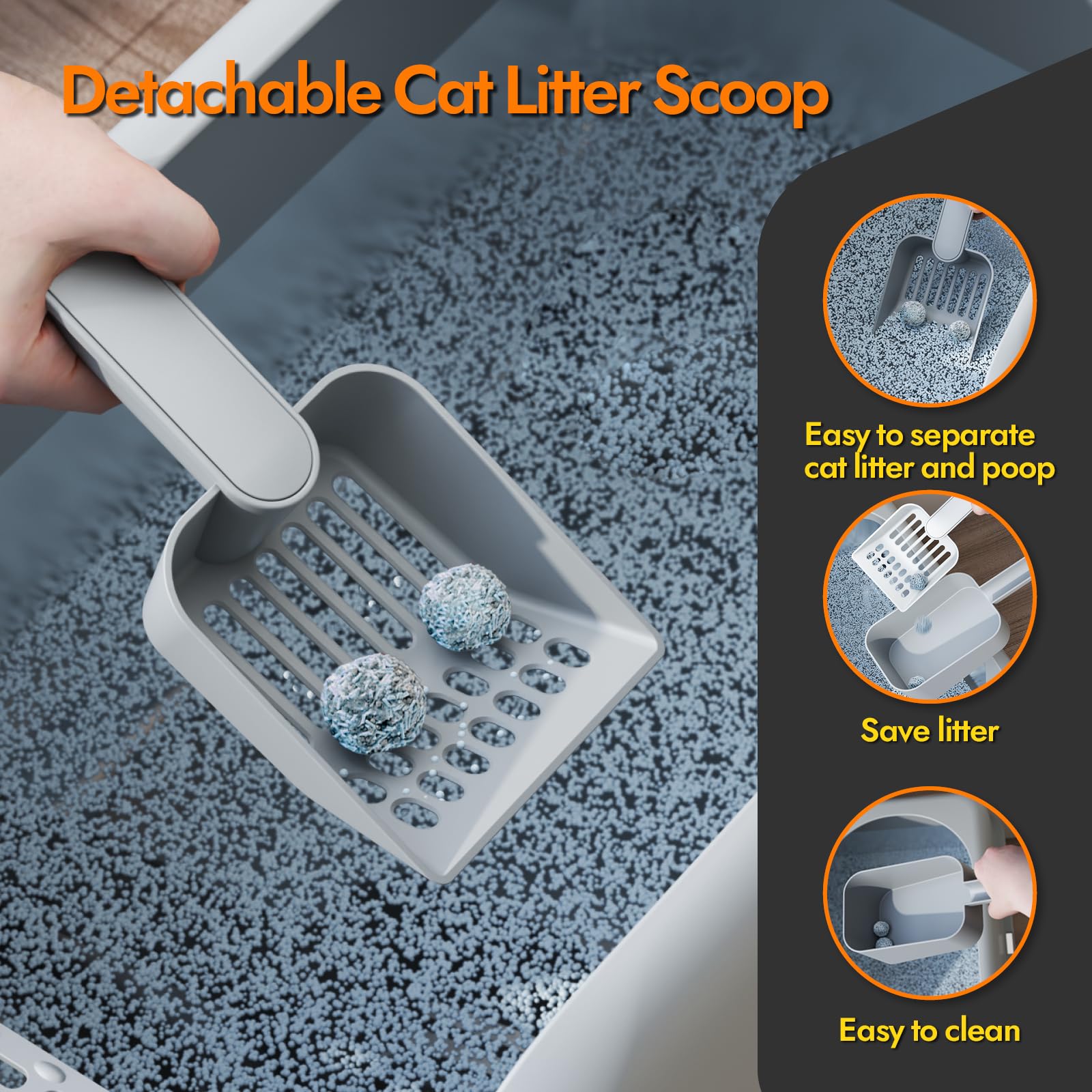 FYLICA-stepboard-catch-litter image illustrates paw-level litter control and cleaner floors.