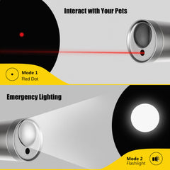 FYNIGO cat toy 2 modes switch shows versatile sessions for chasing and exercise.