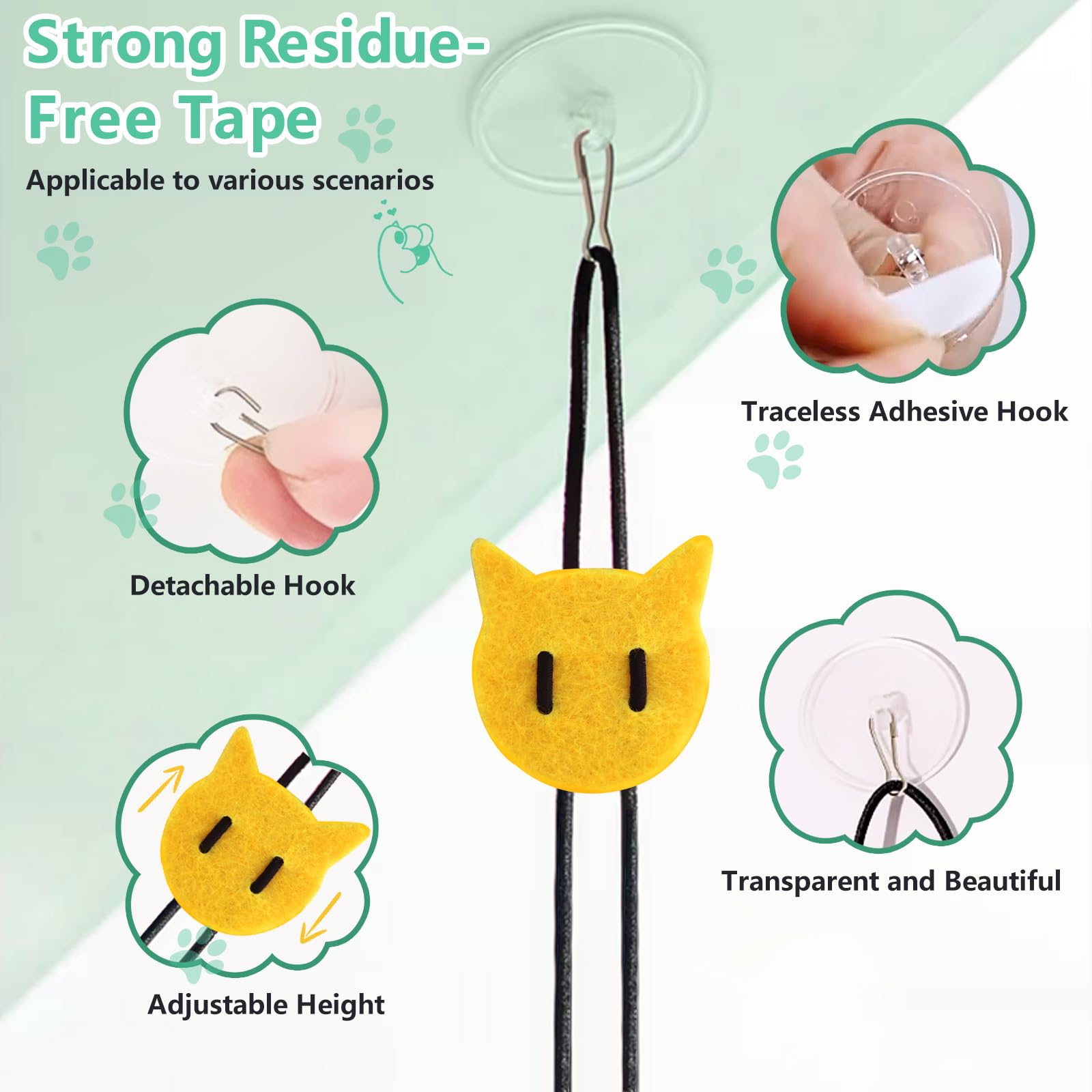 FYNIGO elastic-rope-mouse demonstrates adjustable height for safer, customizable chasing play.
