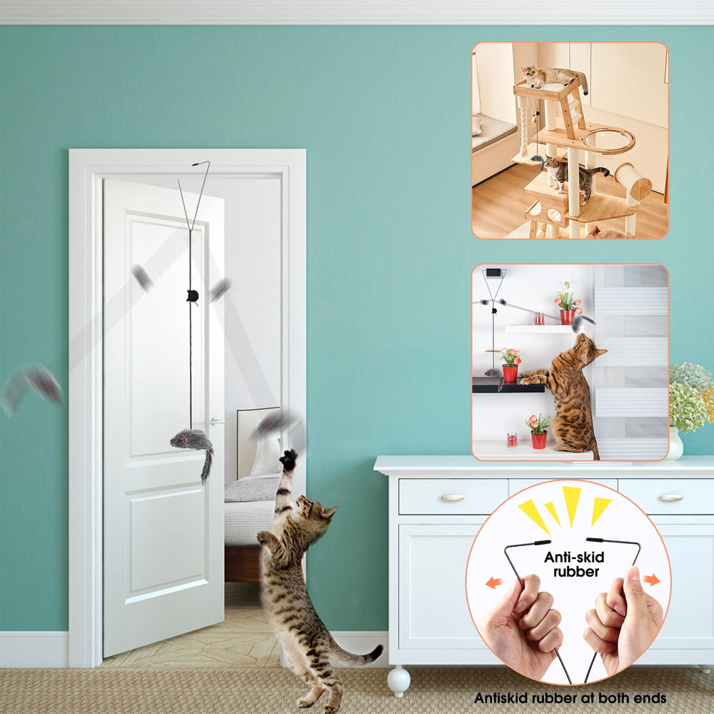 FYNIGO simulation mouse with soft surface and rustling sound invites hunting play.