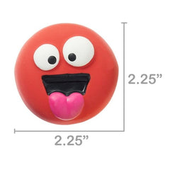 FYNORI emoticon latex dog toy features soft squeak for lively fetch sessions