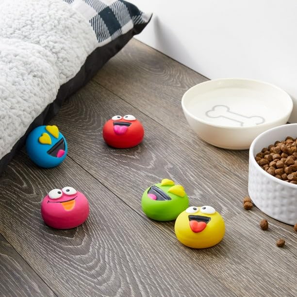 FYNORI emoticon latex dog toy uses chew-safe material for gentle mouth play