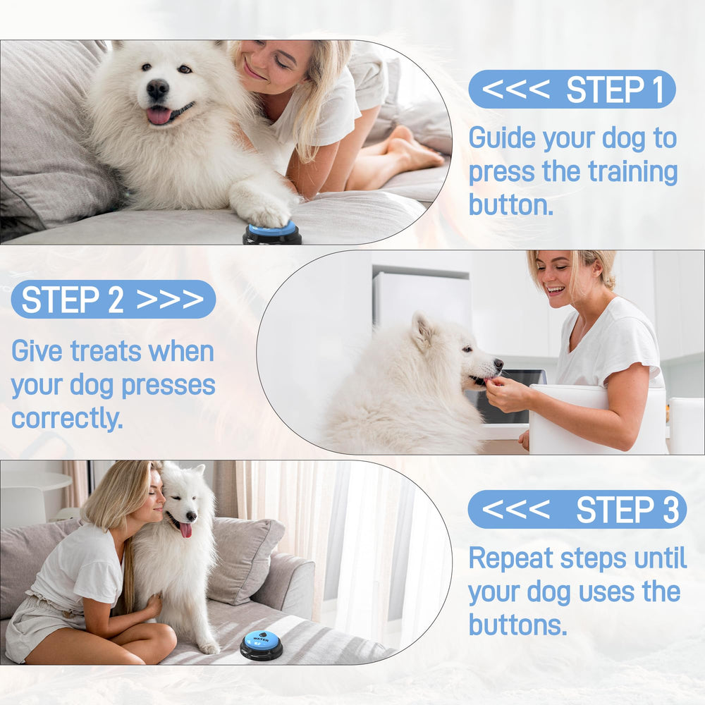 Fzixvow dog buttons recording setup for custom phrases and commands
