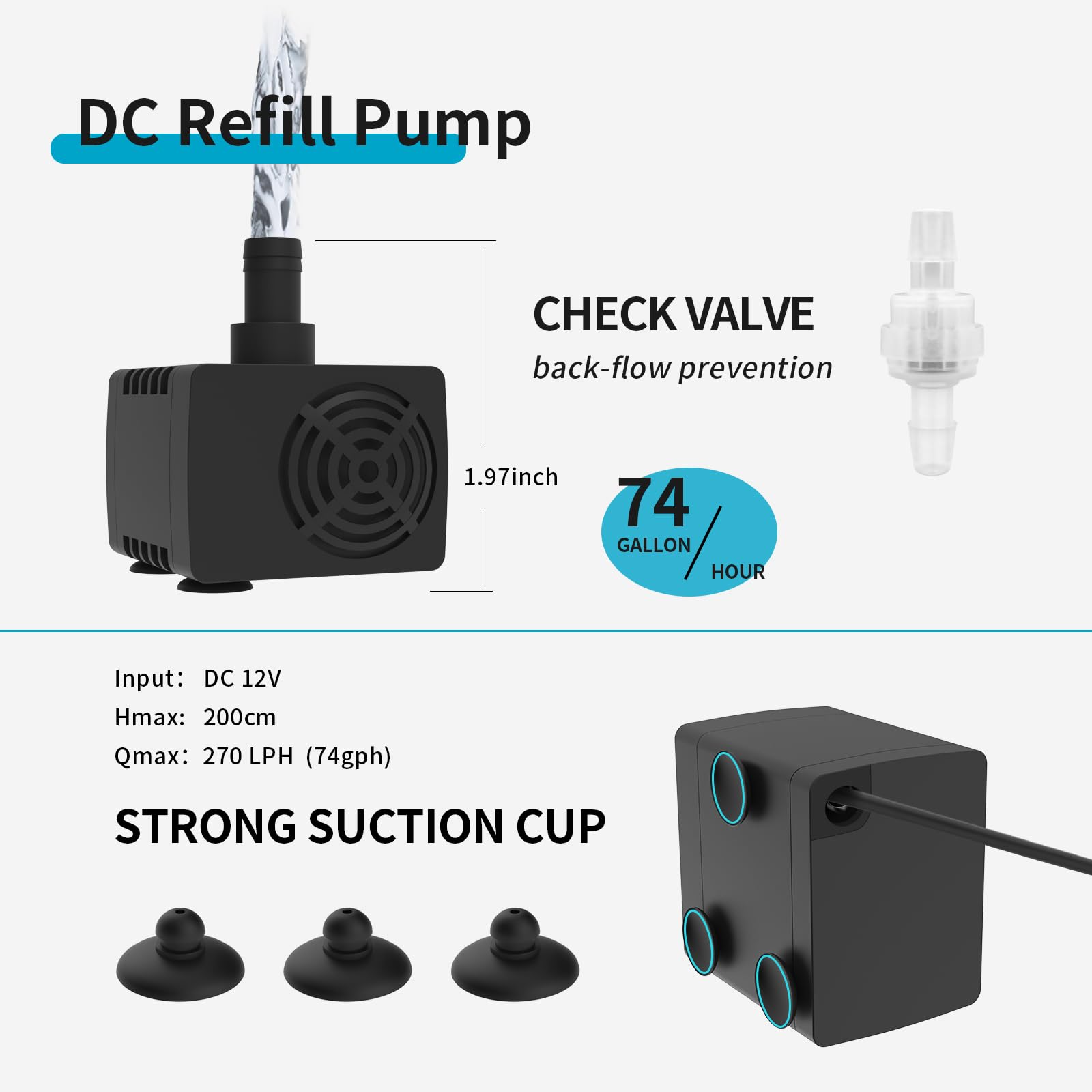 FZONE Aquarium ATO sensors close-up, precise water level monitoring for stable tanks.