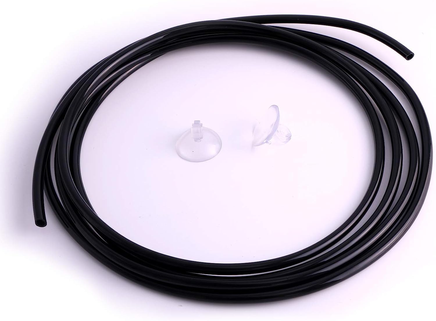FZONE aquarium tubing closeup highlighting durable kink-free black line for CO2 setup