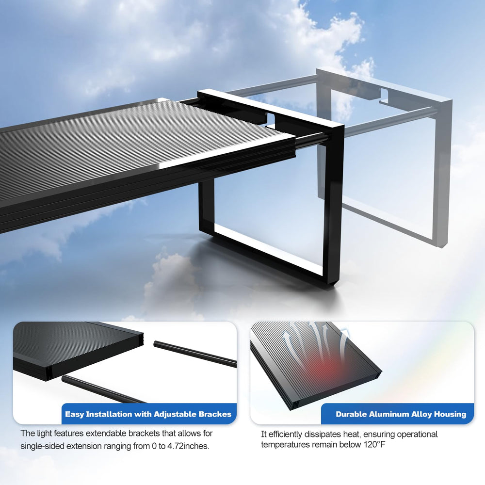 FZONE LED aquarium light aluminum heat-dissipation design prolongs fixture life.