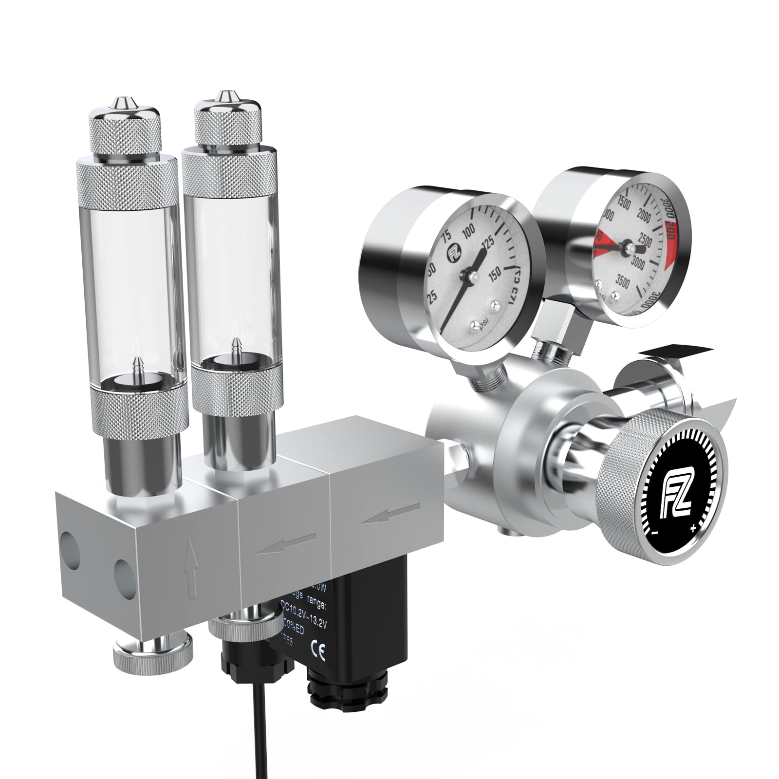 FZONE Pro Series CO2 regulator front view for stable delivery