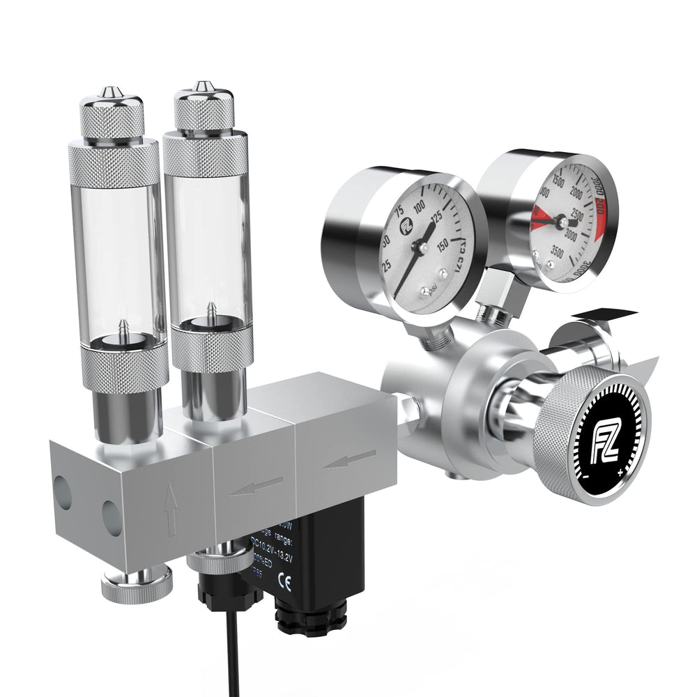 FZONE Pro Series CO2 regulator front view for stable delivery