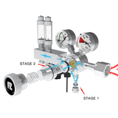 FZONE Pro Series needle valve detail close-up for precise CO2 control