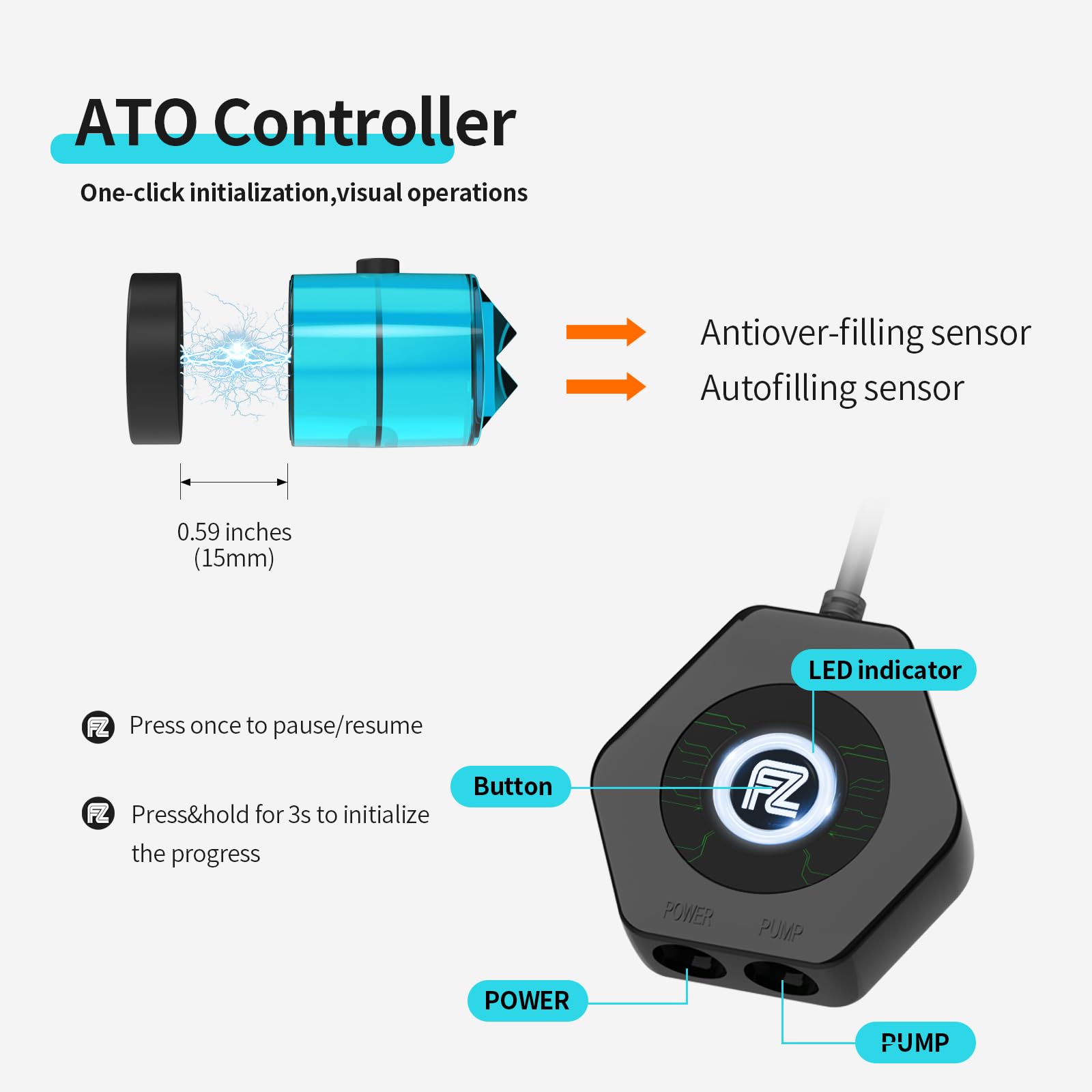 FZONE QST2.0 safety image shows overfill protection and quick alerts for peace of mind.